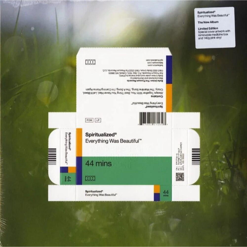 Spiritualized –Everything Was Beautiful NEW Limited Pink Vinyl, LP, Pill Bottle